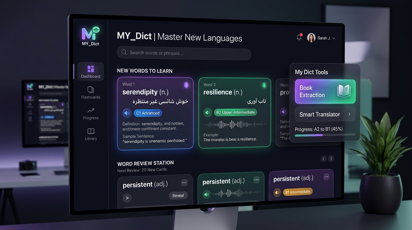 دستیار و دیکشنری هوشمند یادگیری زبان «مای‌دیکت» (MY_Dict) screenshot